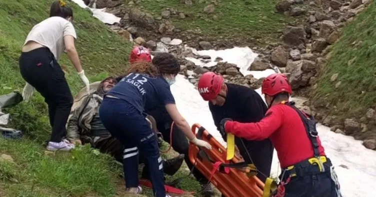 Yaylada kalp krizi geçiren çoban, askeri helikopterle hastaneye kaldırıldı