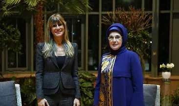 Emine Erdoğan, İspanya Başbakanı Sanchez’in eşi Maria Begona Gomez Fernandez’i ağırladı