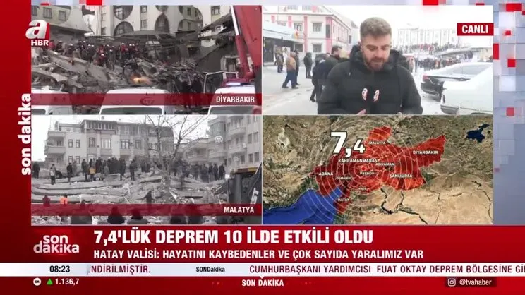 SON DAKİKA: 7,7 büyüklüğünde meydana gelen deprem 10 ilde etkili oldu! Malatya'dan CANLI YAYIN
