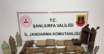 Şanlıurfa’da tarihi eser operasyonu: Heykeller, kitabeler ve tablo ele geçirildi #sanliurfa