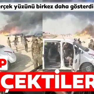 Son dakika: Terör örgütü PKK/PYD gerçek yüzünü bir kez daha gösterdi... Ateşe verip halay çektiler