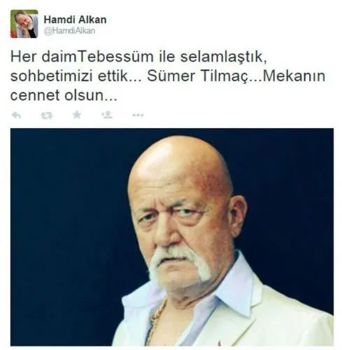 Ünlü isimlerin Sümer Tilmaç mesajları