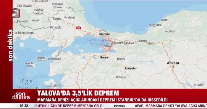 SON DAKİKA! Yalova’da korkutan deprem! İstanbul’da da hissedildi | Video