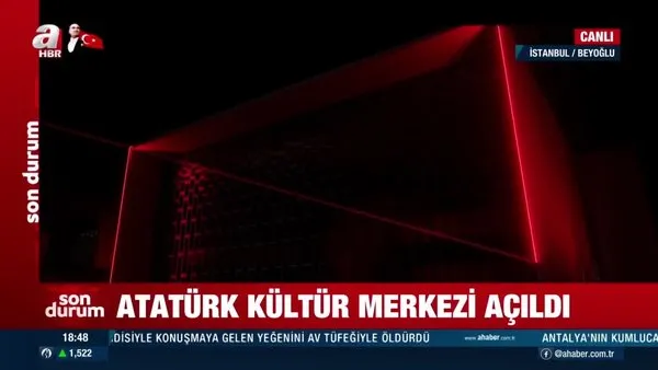 SON DAKİKA: Yeni Atatürk Kültür Merkezi açılışında görsel şov! | Video