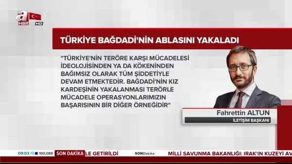 Türkiye, DEAŞ elebaşı Ebubekir el Bağdadi'nin ablasını yakaladı!