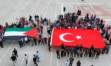 Elazığ Fırat Üniversitesi öğrencilerinden Filistin’e destek yürüyüşü