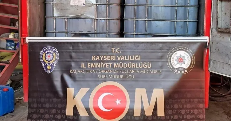 Kayseri’de 12 ton kaçak akaryakıt ele geçirildi