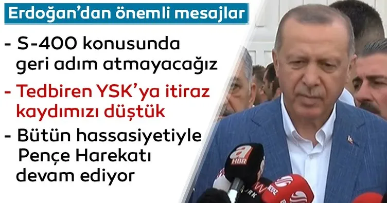 Başkan Erdoğan'dan Bayram namazı sonrası önemli açıklamalar