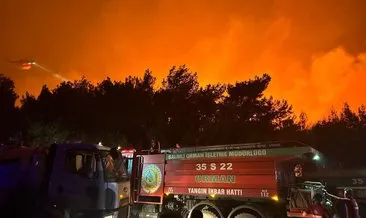 İzmir’deki orman yangını 10 saattir sürüyor #izmir