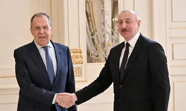 Azerbaycan Cumhurbaşkanı Aliyev, Rusya Dışişleri Bakanı Lavrov’u kabulünde konuştu
