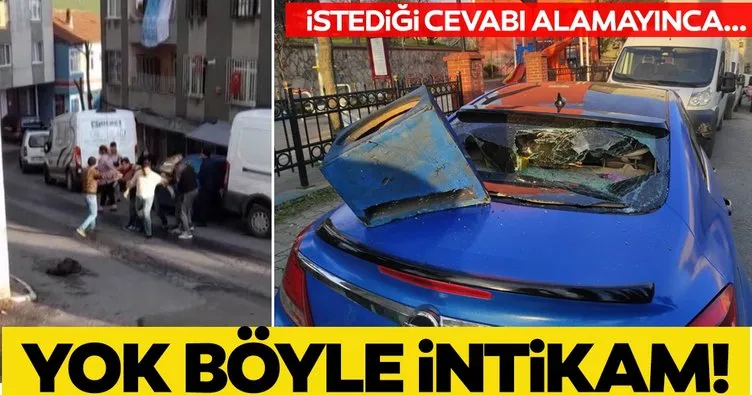 Son dakika: İstanbul Beyoğlu’nda hareketli dakikalar! Dayısının otomobilini parçaladı!