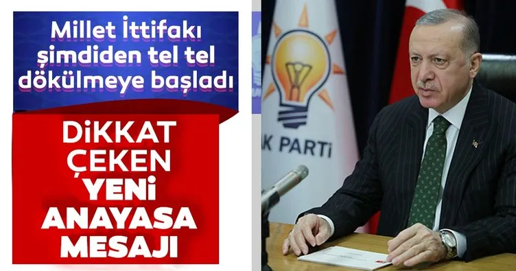 SON DAKİKA: Başkan Erdoğan’dan Millet İttifakı’na gönderme: Şimdiden tel tel dökülmeye başladılar