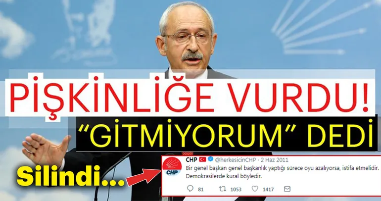 CHP lideri Kemal KılıçdaroÄ?lu istifa etmedi, İnce'yi suçladı!