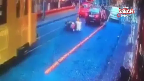Kadıköy Moda'da yürekleri ağza getiren kaza kamerada