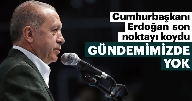 Cumhurbaşkanı Erdoğan: “Bizim gündemimizde af diye bir şey yok”