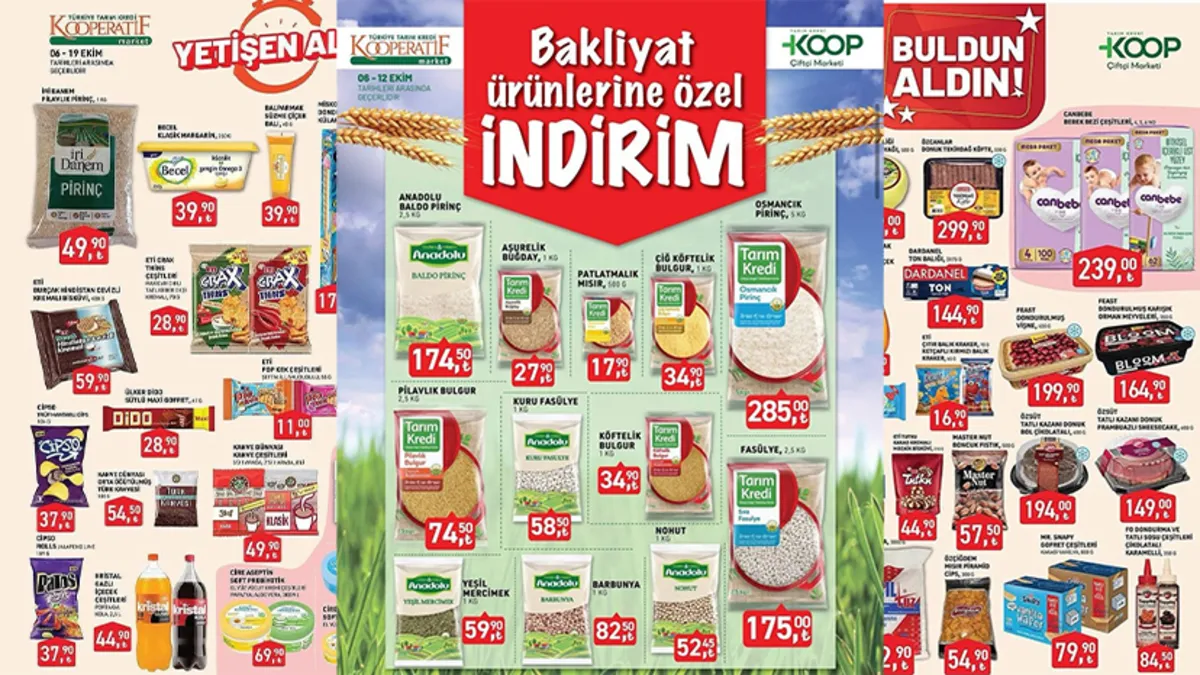 Tarım Kredi aktüel indirimleri! 19 Ekim’e kadar geçerli Tarım Kredi Kooperatif Market aktüel ürünler fırsatları!💥