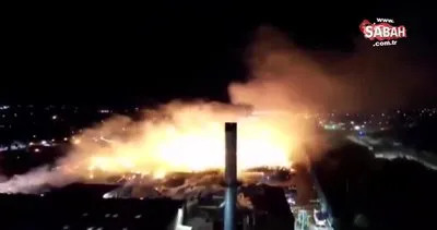 İngiltere’de kağıt fabrikasında yangın | Video