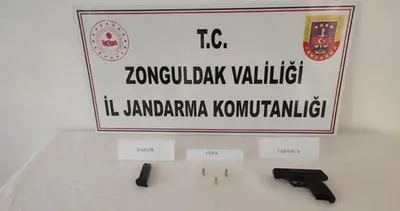 Jandarma, Ereğli’de bir evde tabanca ve mermi ele geçirdi
